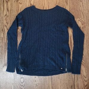 AMERICAN EAGLE NAVY SWEATER WITH SIDE ZIPPERS